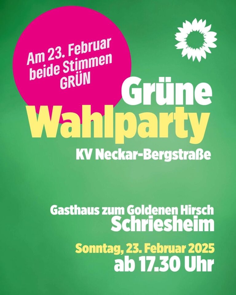 Wahlparty in Schriesheim im Gasthaus zum Goldenen Hirsch.
